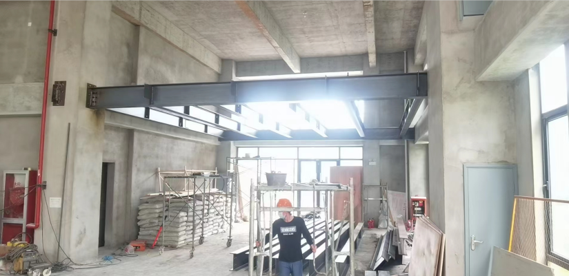 鋼結構夾層主梁副梁連接施工 鋼結構夾層主梁副梁連接施工