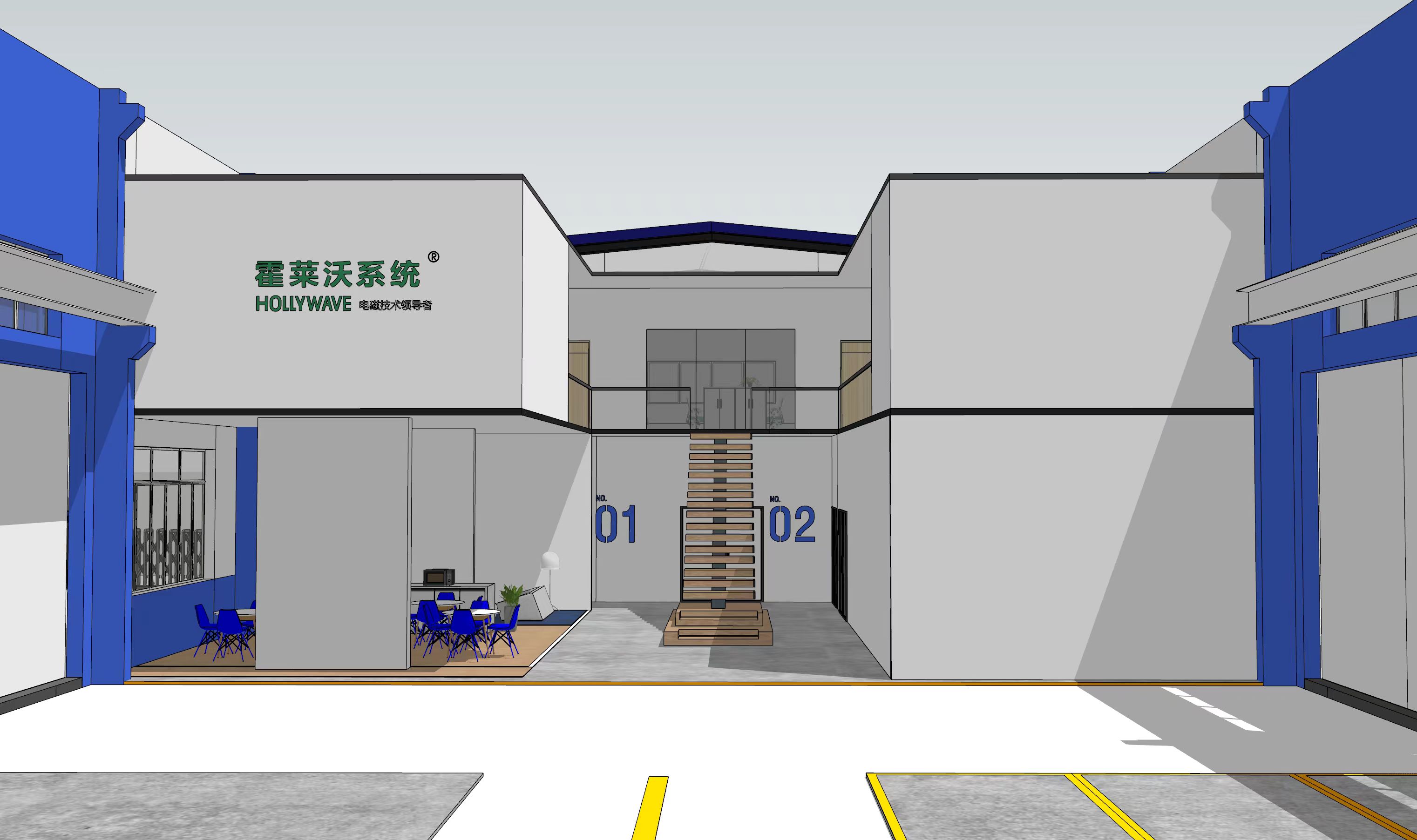 廠房鋼結構搭建后，辦公室效果圖